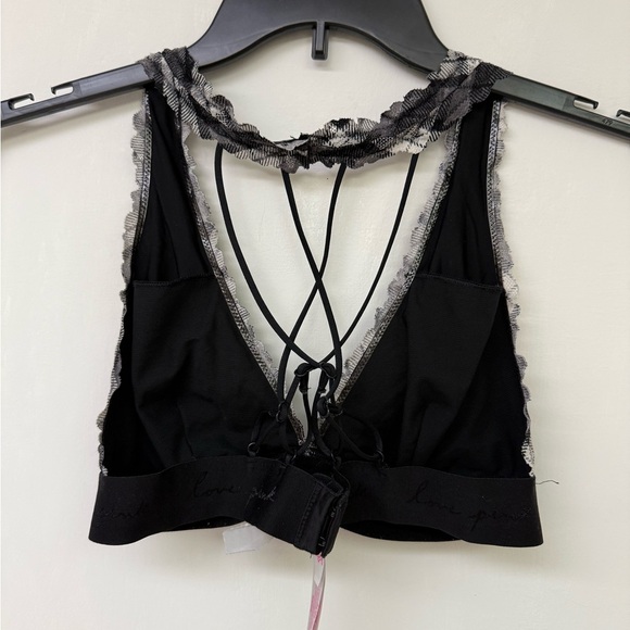 PINK Victoria’s Secret Plaid Lace Bralette - Size M - Picture 2 of 5